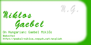 miklos gaebel business card